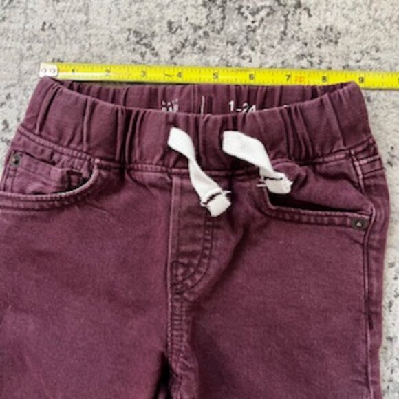 🧡3/15 Bundle x 2 Baby Gap Corduroy Pants Burgundy 18-24 Month & Brown 2 Years - Picture 3 of 12